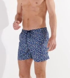 Hom Short De Plage Trouville Navy Print