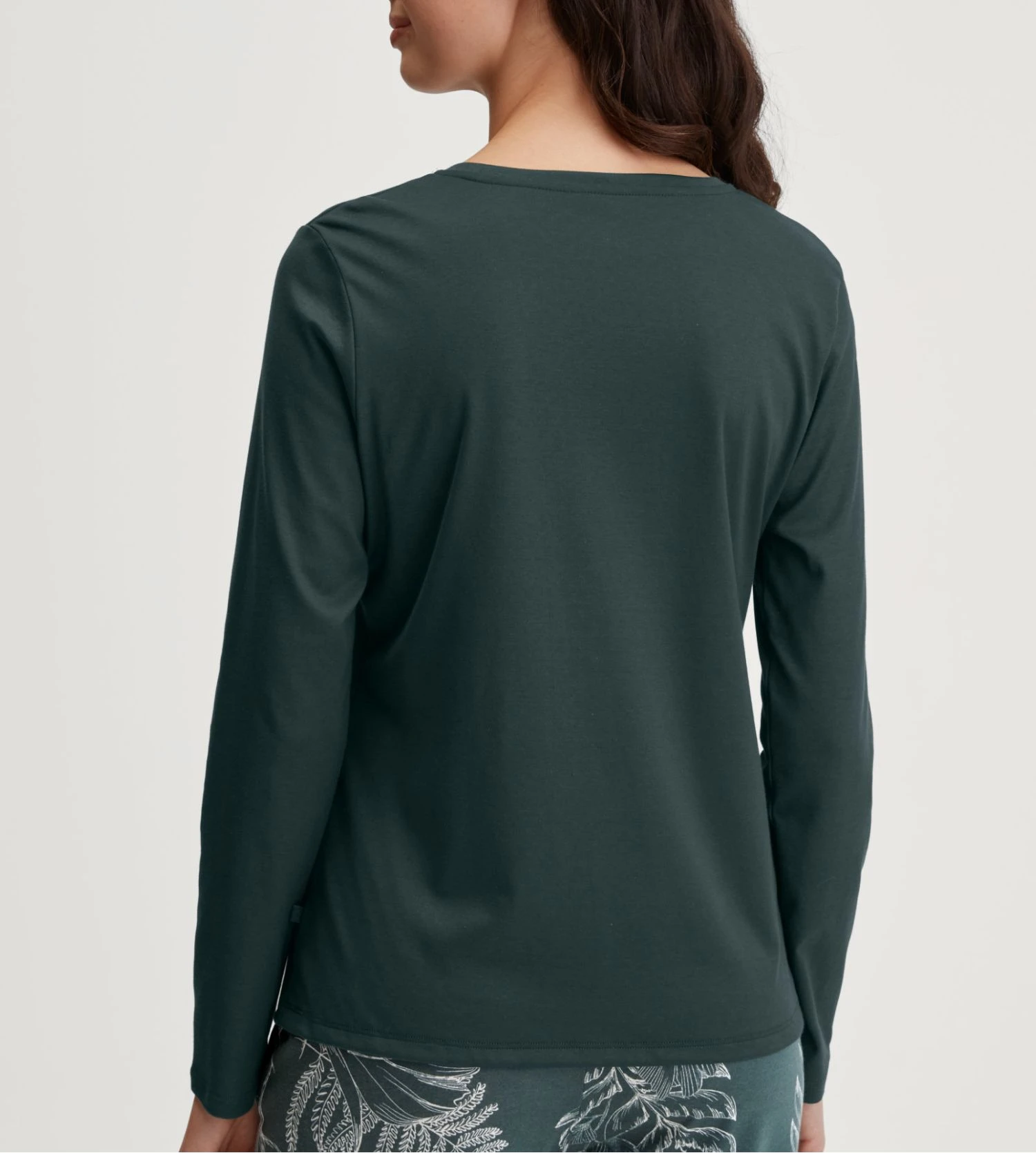 Calida T-shirt à Manches Longues Vert En Coton Favourites Botanic Deep Emerald Green 6 Calida T-shirt à Manches Longues Vert En Coton Favourites Botanic Deep Emerald Green – Image 4