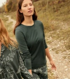 Calida T-shirt à Manches Longues Vert En Coton Favourites Botanic Deep Emerald Green 13 Calida T-shirt à Manches Longues Vert En Coton Favourites Botanic Deep Emerald Green -Lingerie Sipp tshirt manches longues femme deep emerald green 5