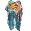 Tunique Poncho De Plage Imprimé Tropical Noir -Lingerie Sipp tunqiue de plage tropical noir