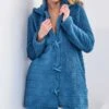 Massana Veste Polaire Femme Couleur D'huile – Robe de Chambre Boutonnée à Capuche Amovible 2 Massana Veste Polaire Femme Couleur D'huile – Robe de Chambre Boutonnée à Capuche Amovible -Lingerie Sipp veste bt dufflecoat capuche amov uni tedy 295 couleur d huile bleu