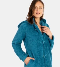 Massana Veste Polaire Femme Couleur D'huile – Robe de Chambre Boutonnée à Capuche Amovible 8 Massana Veste Polaire Femme Couleur D'huile – Robe de Chambre Boutonnée à Capuche Amovible -Lingerie Sipp veste bt dufflecoat capuche amov uni tedy 295 couleur d huile bleu 2