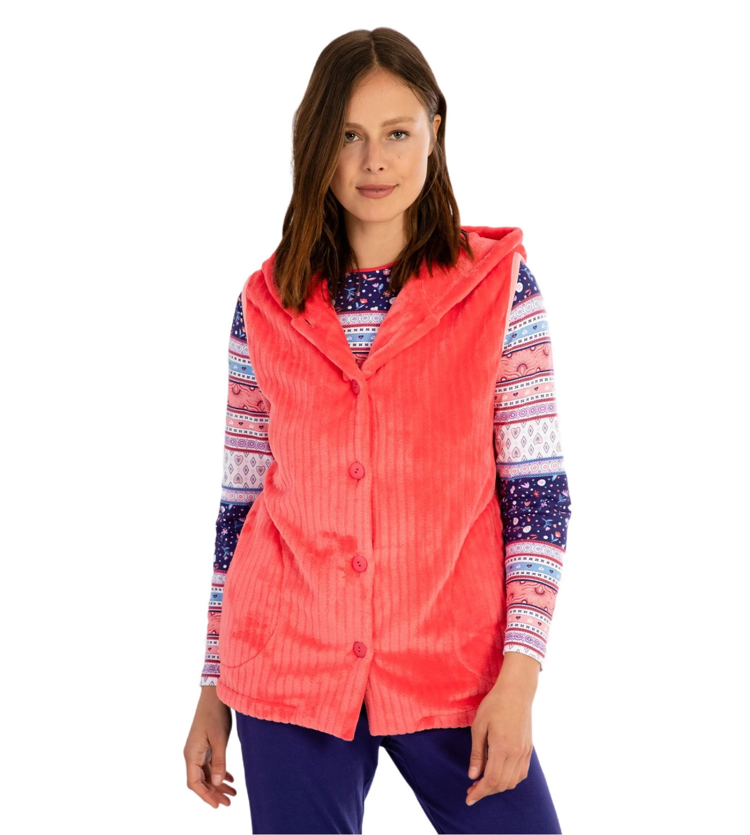 Veste Sans Manches Pilou Corail 4 Veste Sans Manches Pilou Corail – Image 2