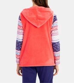 Veste Sans Manches Pilou Corail 9 Veste Sans Manches Pilou Corail -Lingerie Sipp veste bt sm capuche pilou w75 corail rouge 3