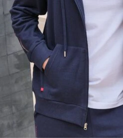 Veste De Jogging à Capuche Homme Bleu -Lingerie Sipp veste capuche h zipee jogging bleu 4