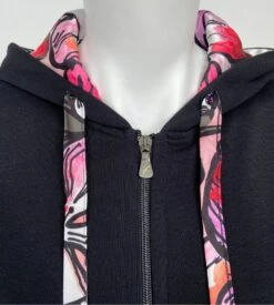 Veste De Jogging Zippée à Capuche Noir -Lingerie Sipp veste capuche zipee jogging 990 noir 1