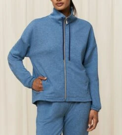 Triumph Blue Combination Thermal Zippée – Veste d'intérieur Stretch à Col Montant