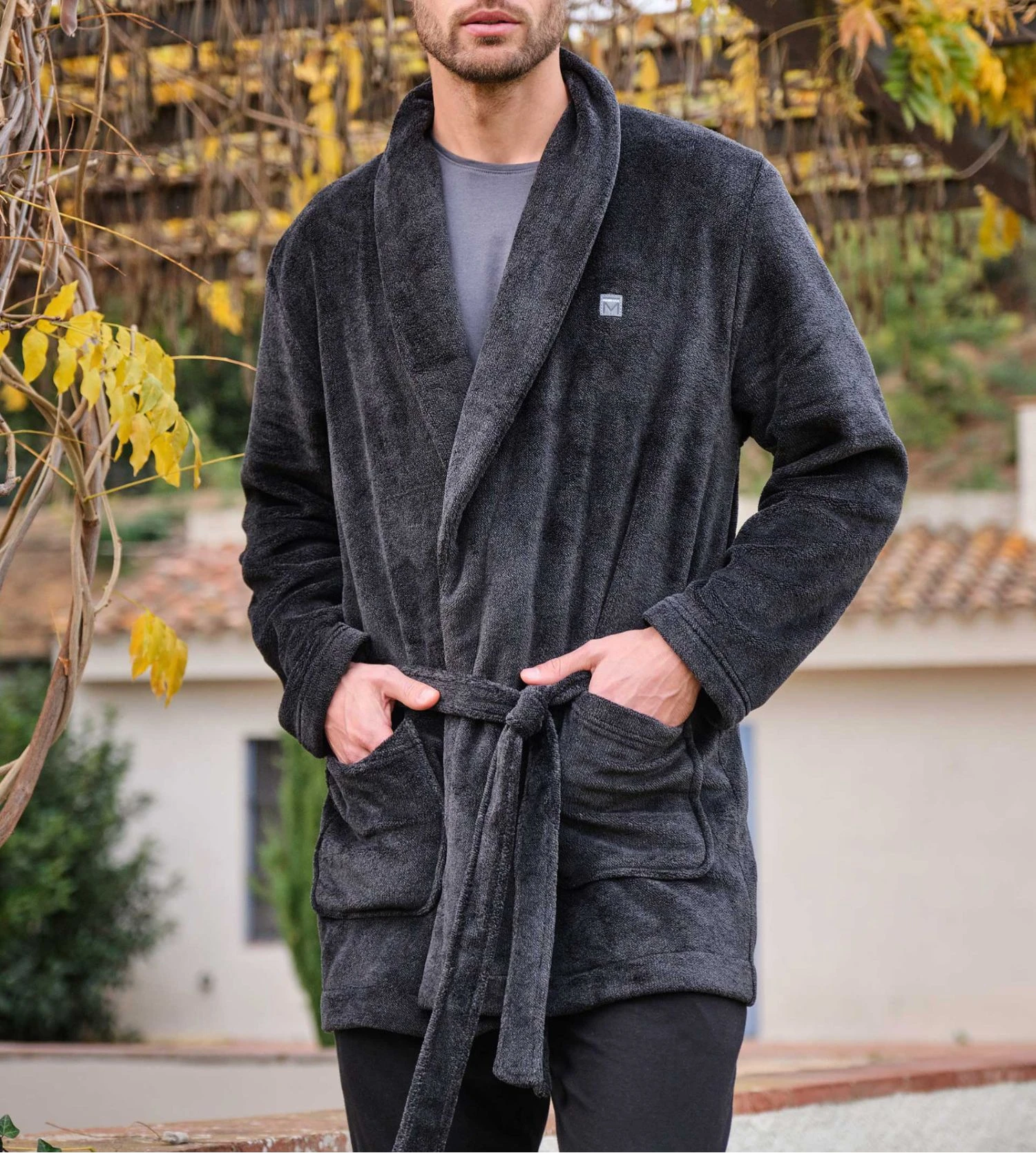 Veste Courte Polaire Pour Homme Uni Gris Foncé 3 Veste Courte Polaire Pour Homme Uni Gris Foncé