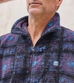 Veste D'intérieur Zippée Pour Homme Bleu -Lingerie Sipp veste h zipe pilou bleu 2