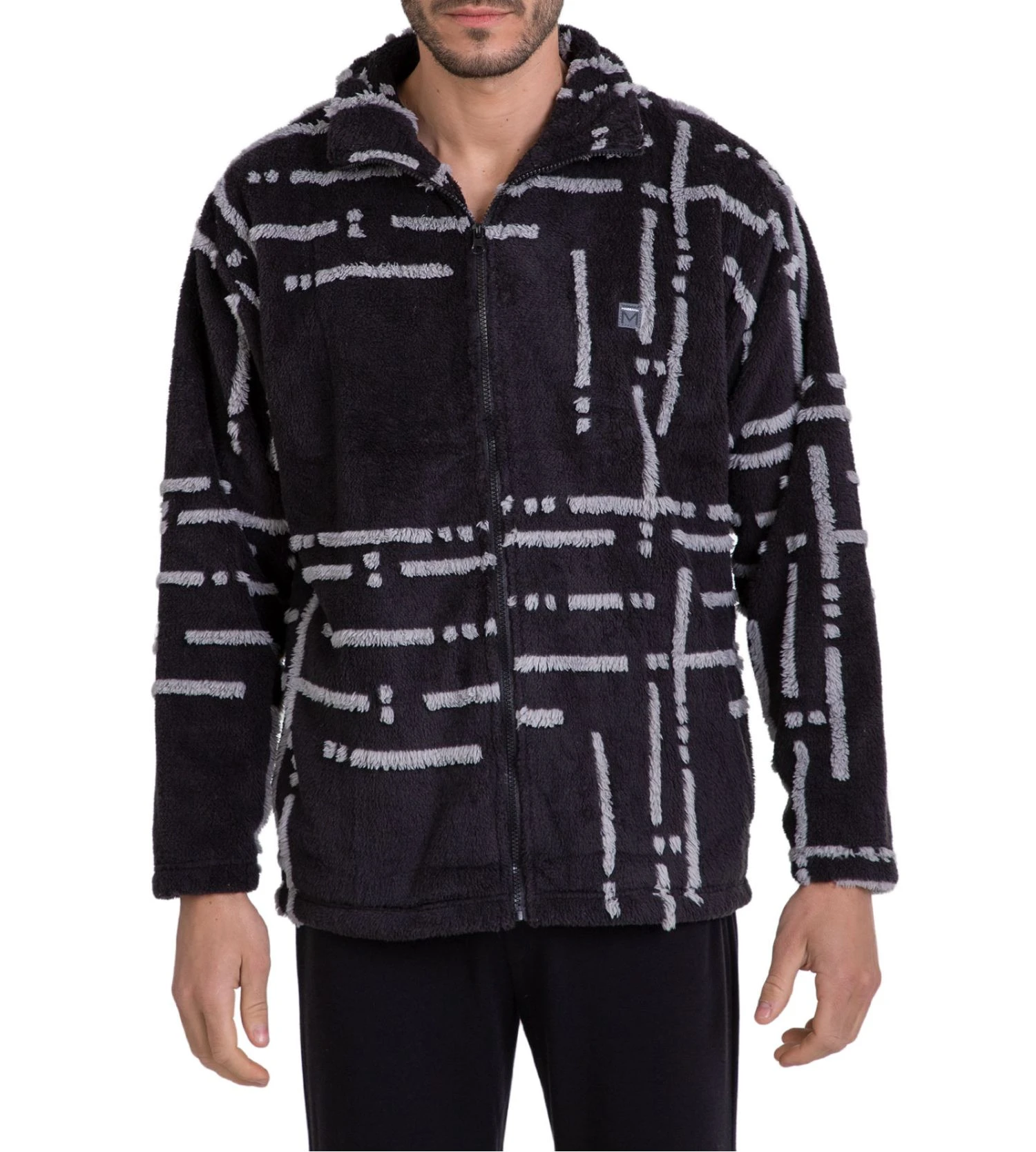 Veste D'intérieur Zippée Pour Homme Gris 4 Veste D'intérieur Zippée Pour Homme Gris – Image 2