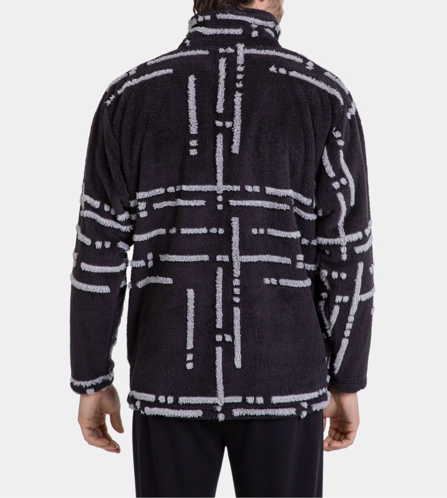 Veste D'intérieur Zippée Pour Homme Gris 7 Veste D'intérieur Zippée Pour Homme Gris – Image 5