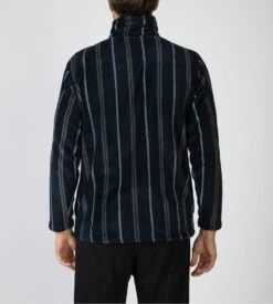Veste Polaire Homme Massana Bleu Marine à Rayures Verticales – Gilet d'Intérieur Doux Zippé -Lingerie Sipp veste polaire bleu pour homme 2