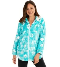 Massana Veste Polaire Bleue à Imprimé Graphique – Robe de Chambre Courte à Capuche Amovible 7 Massana Veste Polaire Bleue à Imprimé Graphique – Robe de Chambre Courte à Capuche Amovible -Lingerie Sipp veste zipee capuche amovible t04 bleu 1