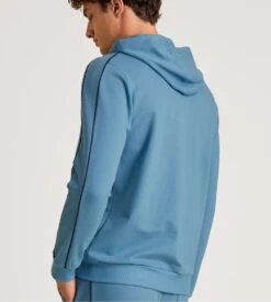 Calida Veste Zippée à Capuche Remix Lounge Leisure Niagara Blue – Homewear Premium en Coton Doux -Lingerie Sipp veste zipee jogging 375 niagara blue 2