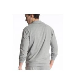 Calida Veste Zipée Remix Basic Loungewear Carbon Melé – Veste de Détente en Coton Molletonné -Lingerie Sipp veste zipee remix basic loungewear 991 carbon mele 2