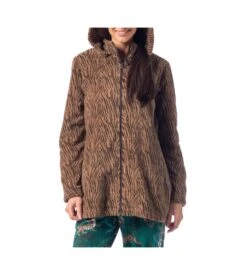 Veste Zippée à Capuche Vison