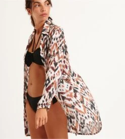 Chemise De Plage Nolie Voilbangka Chocolat