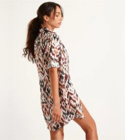 LIVIA Chemise de Plage Nolie Voil Bangka Chocolat – Tunique Longue à Imprimé Ethnique -Lingerie Sipp voilbangka chemise ml bout chocolat ziw98 4