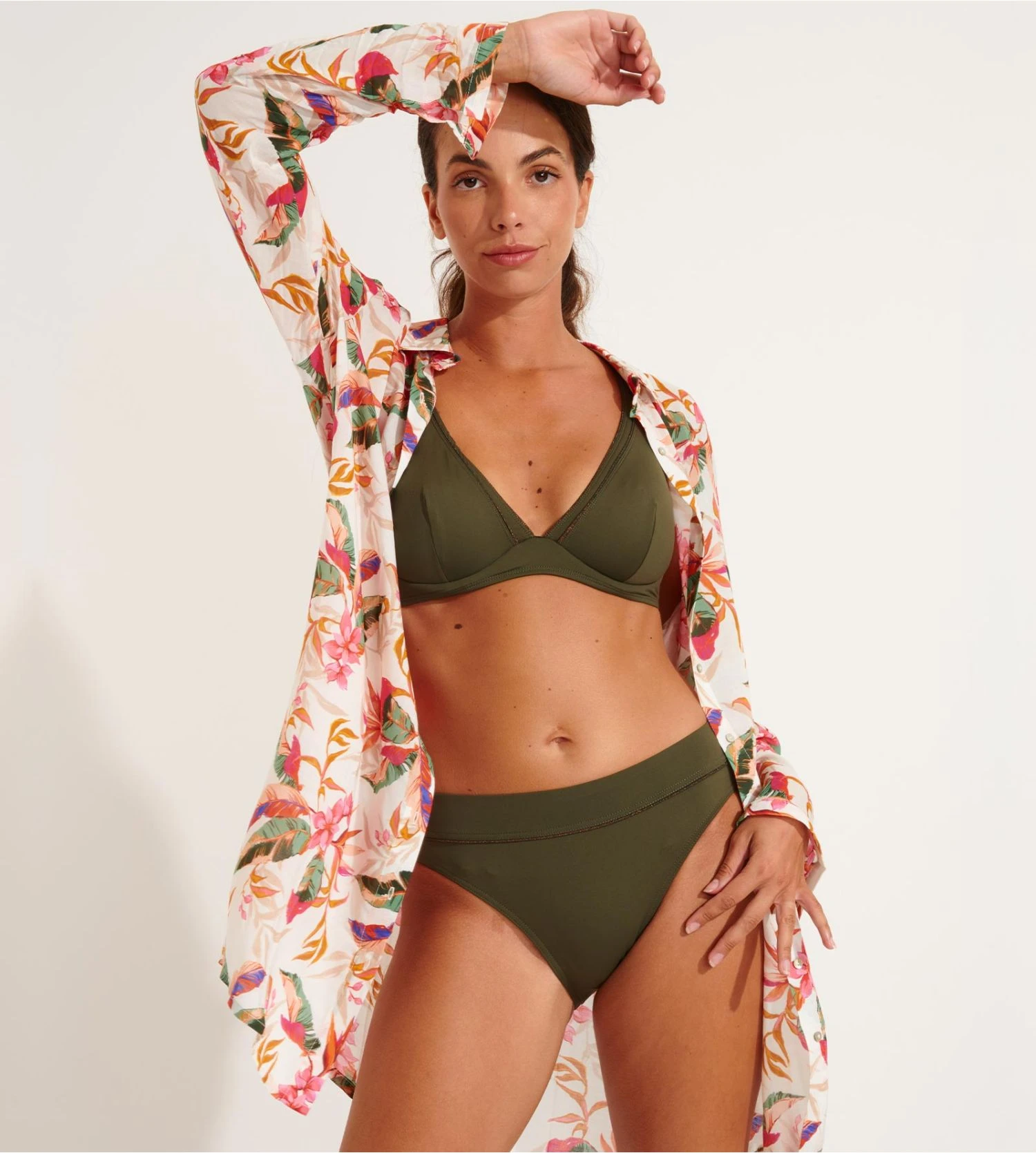 Chemise à Manches Longues Voil Barberia Ecru 5 Chemise à Manches Longues Voil Barberia Ecru – Image 3