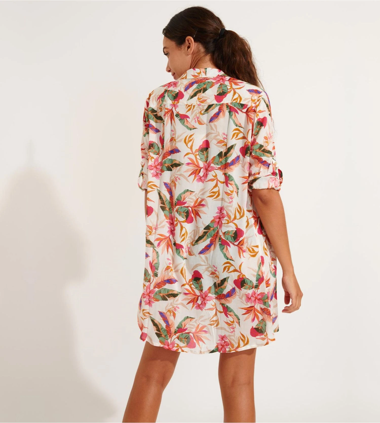 Chemise à Manches Longues Voil Barberia Ecru 8 Chemise à Manches Longues Voil Barberia Ecru – Image 6