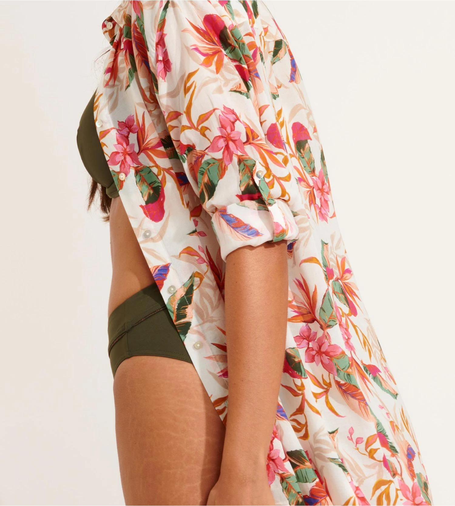 Chemise à Manches Longues Voil Barberia Ecru 3 Chemise à Manches Longues Voil Barberia Ecru