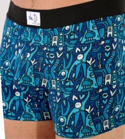 Boxer Homme Hom Édition Limitée Voyages x Le D. – Motifs Festifs Bleus en Modal et Coton 10 Boxer Homme Hom Édition Limitée Voyages x Le D. – Motifs Festifs Bleus en Modal et Coton -Lingerie Sipp voyages boxer briefs p0bi blue print 2
