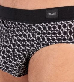 Slip HOM Waldorf Imprimé Gris – Sous-vêtement Homme HO1 Ouverture Horizontale en Coton Modal -Lingerie Sipp waldorf comfort slip mini ho1 gris a motifs 2