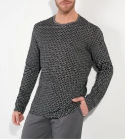 Pyjama à Manches Longues Pour Homme Imprimé Gris Waldorf -Lingerie Sipp waldorf pyj u long i0zu grey print 3