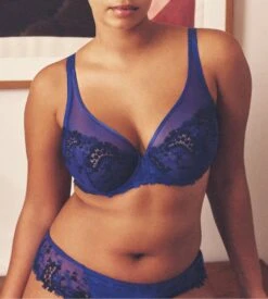Simone Perele Soutien Gorge Décolleté Plongeant Wish Bleu Électrique
