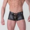 Boxer Homme Sexy WOH Night Universe Noir - Effet Cuir à Lacets Corset -Lingerie Sipp woh night universe boxer noir 6