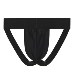 WOH Night Universe Noir – Jockstrap Homme Effet Cuir Brillant et Microfibre -Lingerie Sipp woh night universe jockstrap noir 1
