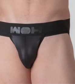 WOH Night Universe Noir – Jockstrap Homme Effet Cuir Brillant et Microfibre -Lingerie Sipp woh night universe jockstrap noir 5