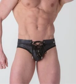 Slip Mini à Lacets Night Universe Noir