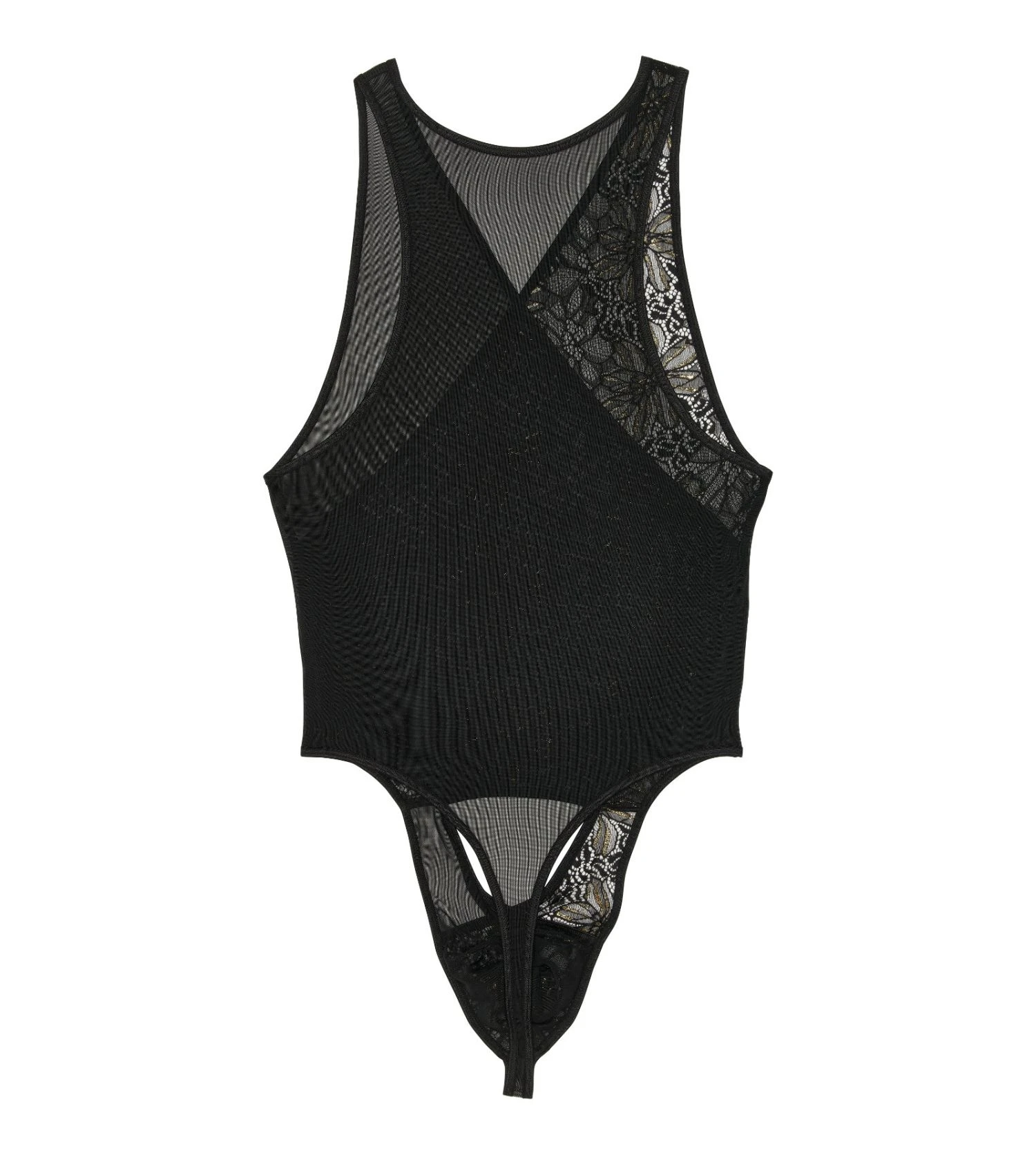 WOH Pure Seduction Noir - Body String Homme en Dentelle Florale et Tulle 7 WOH Pure Seduction Noir - Body String Homme en Dentelle Florale et Tulle – Image 5