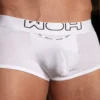 WOH Boxer Sexy Fun Blanc – Coton Ultra-Doux avec Ouverture Horizontale HO1