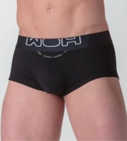 WOH Boxer Sexy Fun Noir – Coton Doux avec Ouverture Horizontale HO1 -Lingerie Sipp woh sexy fun boxer hipster noir 2