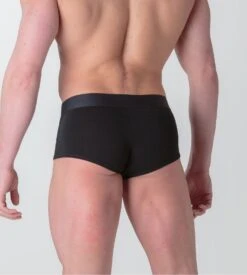 WOH Boxer Sexy Fun Noir – Coton Doux avec Ouverture Horizontale HO1 -Lingerie Sipp woh sexy fun boxer hipster noir 3