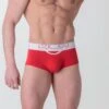 Boxer Homme WOH Rouge Sexy Fun – Sous-vêtement Coton avec Ouverture Horizontale HO1