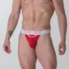 G-string Homme Sexy Fun Rouge WOH – Coton Doux avec Ouverture Horizontale HO1 -Lingerie Sipp woh sexy fun g string rouge