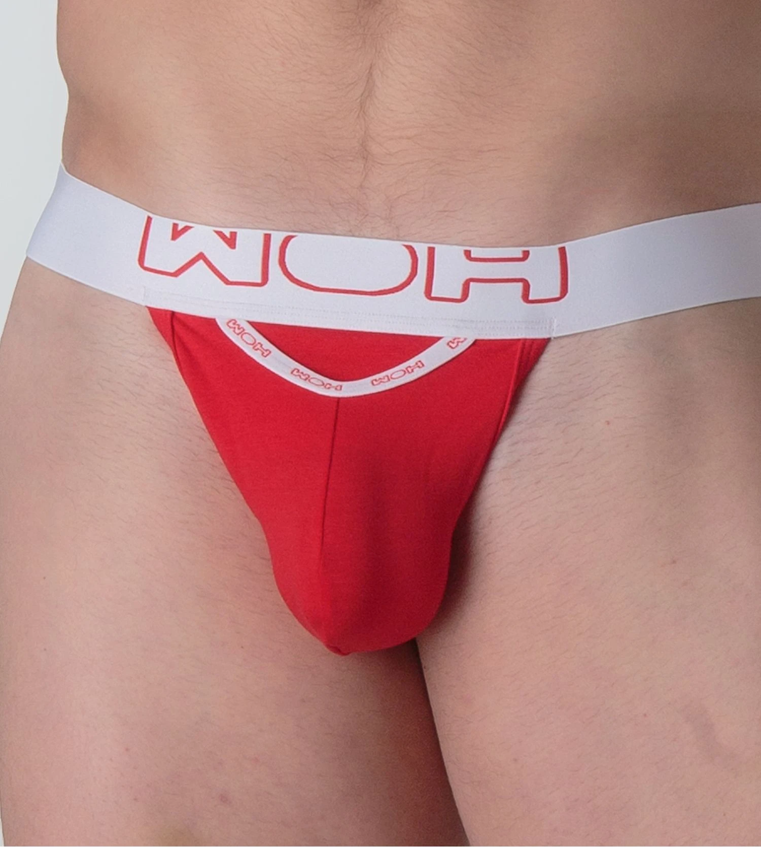 G-string Homme Sexy Fun Rouge WOH – Coton Doux avec Ouverture Horizontale HO1 5 G-string Homme Sexy Fun Rouge WOH – Coton Doux avec Ouverture Horizontale HO1 – Image 3