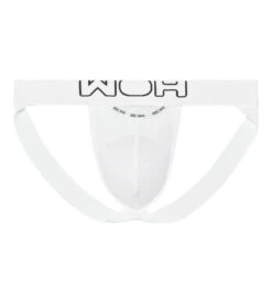 WOH White Sexy Fun - HO1 Horizontal Opening Cotton Jockstrap 11 WOH White Sexy Fun - HO1 Horizontal Opening Cotton Jockstrap -Lingerie Sipp woh sexy fun jockstrap blanc 1