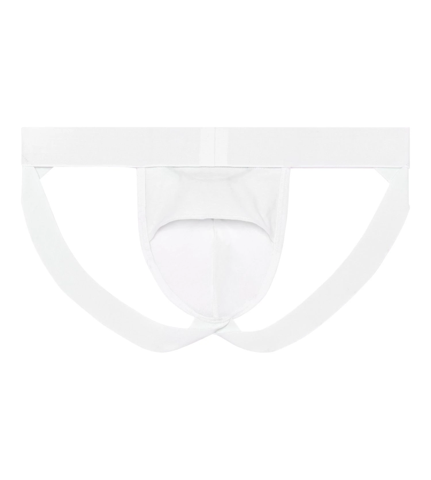 WOH White Sexy Fun - HO1 Horizontal Opening Cotton Jockstrap 9 WOH White Sexy Fun - HO1 Horizontal Opening Cotton Jockstrap – Image 7