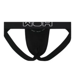 Jockstrap WOH Sexy Fun Noir – Sous-vêtement Homme avec Ouverture Horizontale HO1 -Lingerie Sipp woh sexy fun jockstrap noir 1