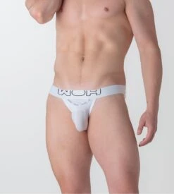 Tanga Homme Ceinture Large Sexy Fun Blanc