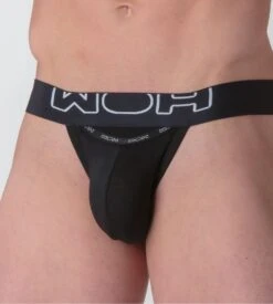 WOH Tanga Homme Noir Sexy Fun - Ceinture Large et Ouverture Horizontale HO1 11 WOH Tanga Homme Noir Sexy Fun - Ceinture Large et Ouverture Horizontale HO1 -Lingerie Sipp woh sexy fun tanga micro ceinture large noir 3