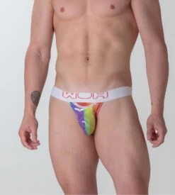 Tanga Homme Ceinture Large Sexy Fun Imprimé Multicolore